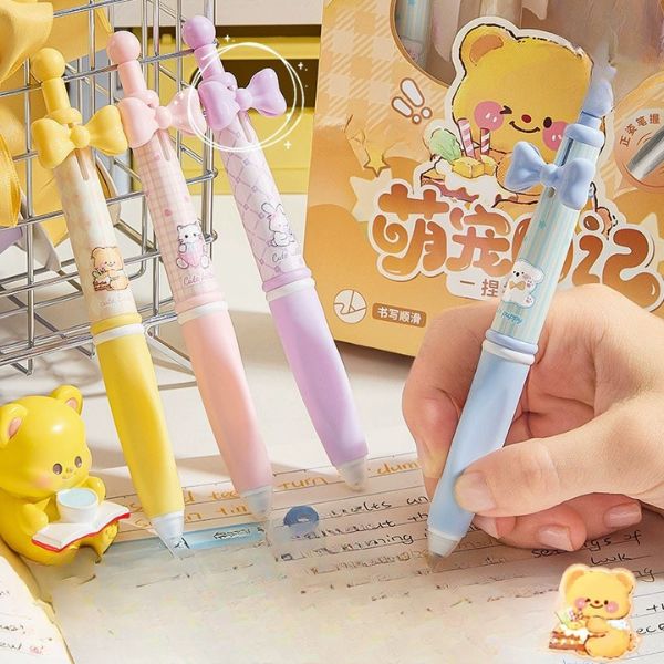 [ Set 6 Hộp ] Bút Bi Xoá Được [ 0.5mm - Hộp 4 Cây - Xanh] - 16801