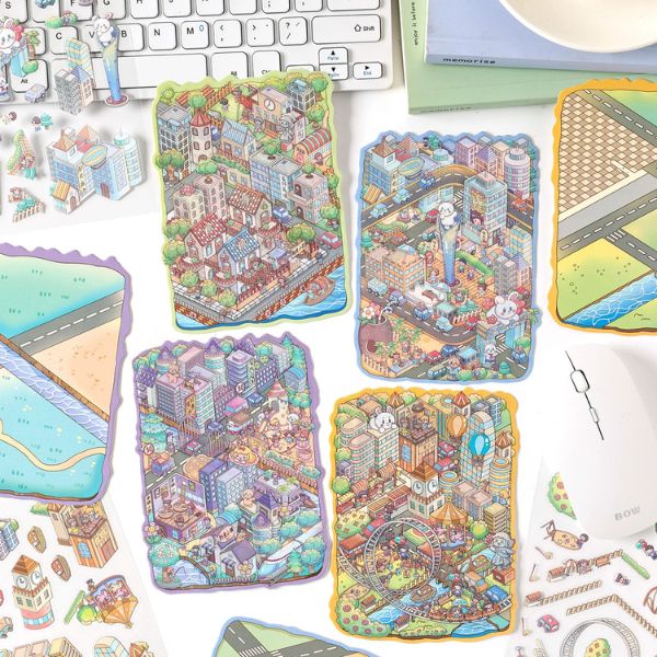 [ Set 12 Túi ] Sticker Trang Trí 3D - 17578