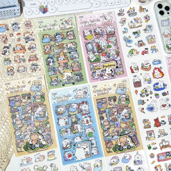 [ Set 12 Túi ] Sticker Cute [ 1 Túi 4 Tấm ] - 17580