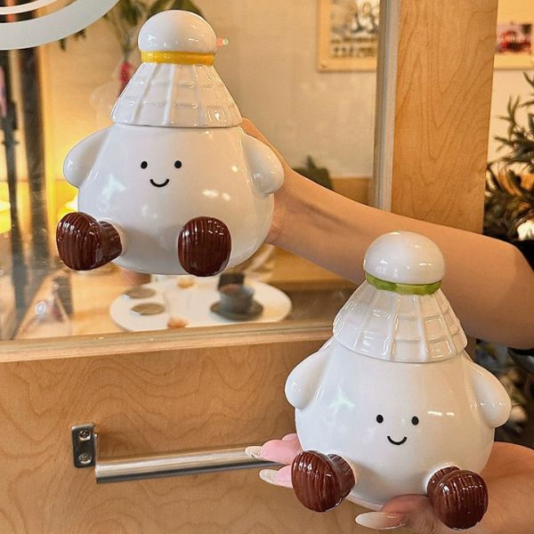 [ Set 2 Cái ] Ly Cốc Sứ + Thìa [ 400ml ] - 17894