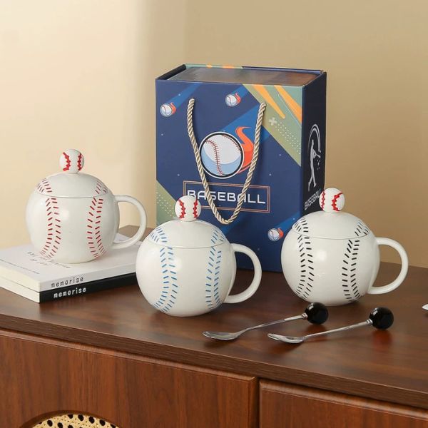 [ Set 2 Bộ ] Ly Cốc Sứ + Nắp + Thìa [ Hộp Đẹp ] - 18177