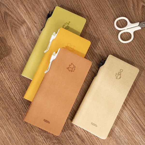 [ Set 4 Quyển ] Sổ Tay [ 15*5.3cm / Bìa Da ] -18514