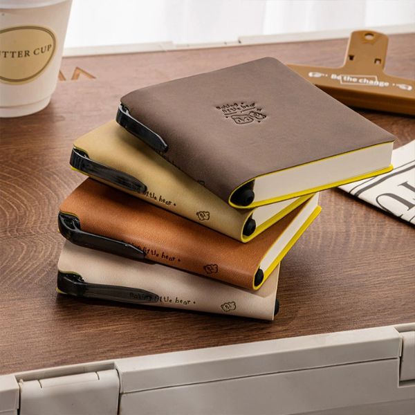 [ Set 4 Quyển ] Sổ Tay [ 10*8.5cm / Bìa Da ] -18513