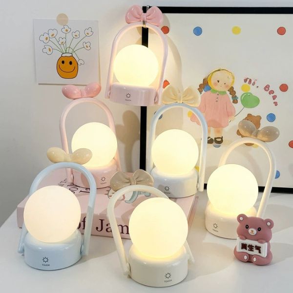 [ Set 2 Cái ] Đèn Ngủ [ 8*7.5*16.5cm / 3 Cài Đặt Sáng ] - 19284