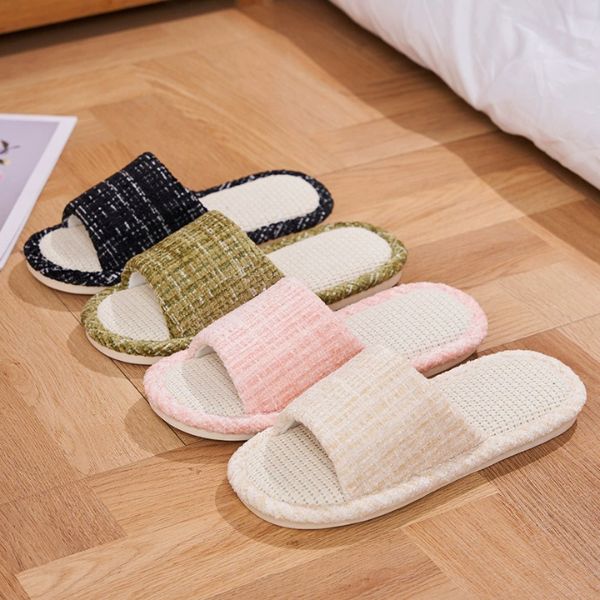 [ Set 2 Đôi ] Dép Vải Lanh [ Size : 36 > 45 / Đi Trong Nhà Không Tiếng Động ] - 19506