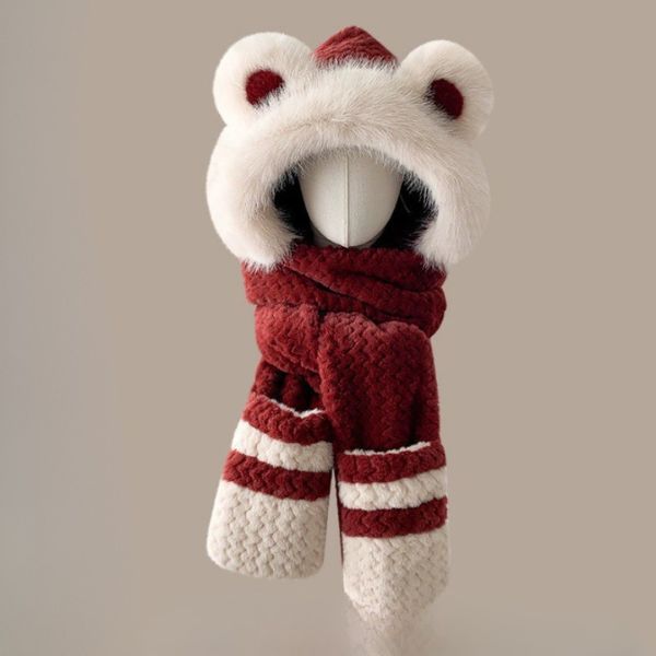 [ Set 2 Bộ 3 Món ] Nón Len / Khăn Choàng Cổ / Găng Tay - 19663