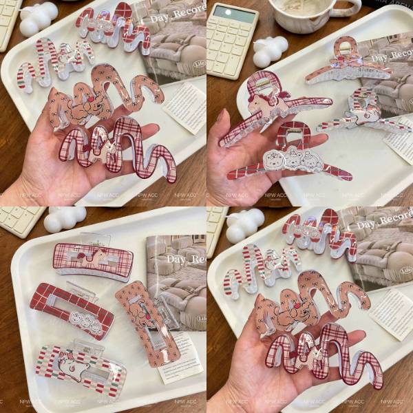 [ Set 12 Cái ] Kẹp Tóc [ Acrylic / 13cm ] - 19803