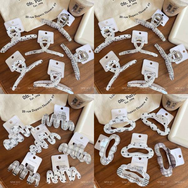 [ Set 12 Cái ] Kẹp Tóc [ Acrylic / 11-13cm ] - 19813