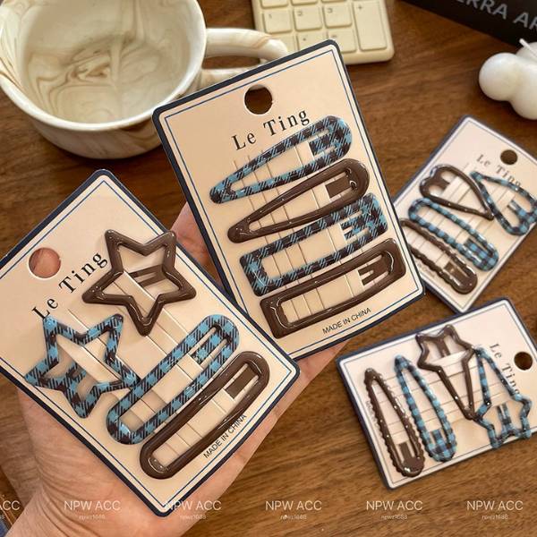 [ Set 10 Vỉ ] Kẹp Tóc [ Vỉ 4 Cái ] - 19821