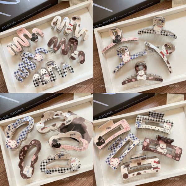 [ Set 12 Cái ] Kẹp Tóc [ Acrylic / 10-13cm ] - 19826