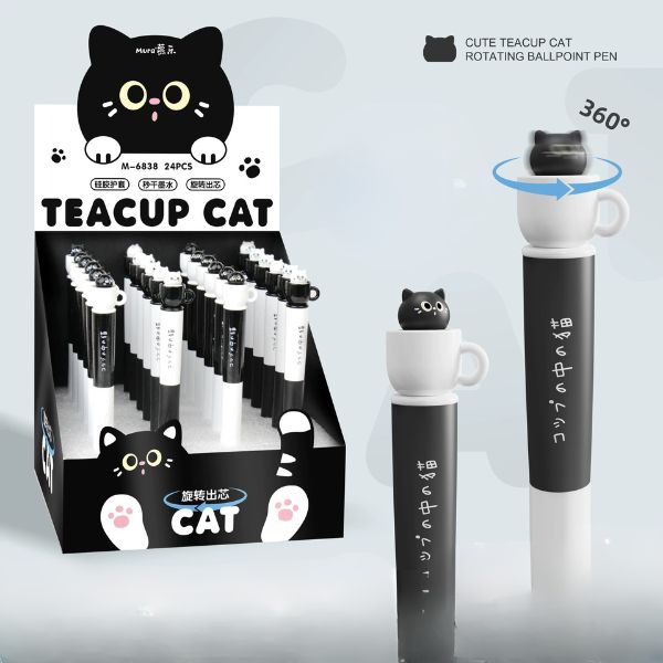 [ Hộp 24 Cây ] Bút Bi Gel Xoay Muller [ 0.5mm / Đen ] - 19888