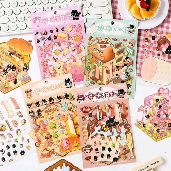 [ Set 12 Túi ] Sticker Trang Trí 3D - 19991