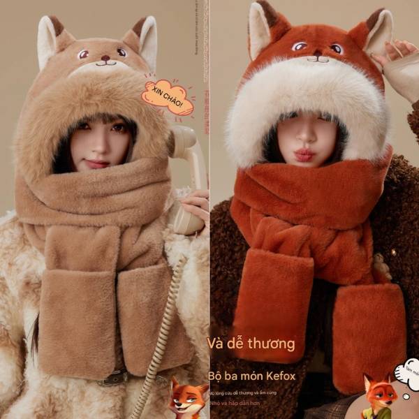 [ Set 2 Bộ ] Mũ / Khăn Choàng / Găng Tay Zootopia - 20042