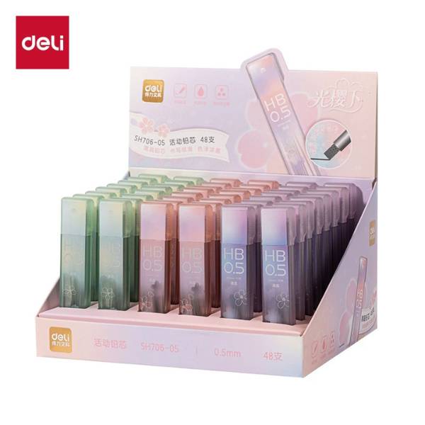 [ Set 48 Hộp ] Ngòi Chì Bấm Deli [ 0.5mm / 0.7mm ] - 20078