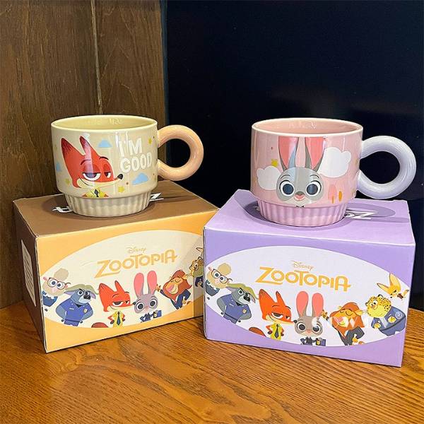 [ Hộp 2 Cái ] Cốc Sứ Zootopia - 20156