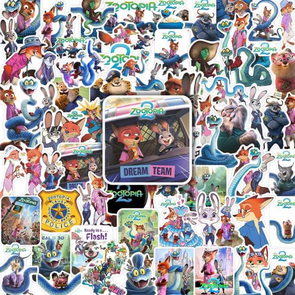 [ Set 10 Túi ] Sticker PVC Zootopia [ 74 Miếng ] - 20271