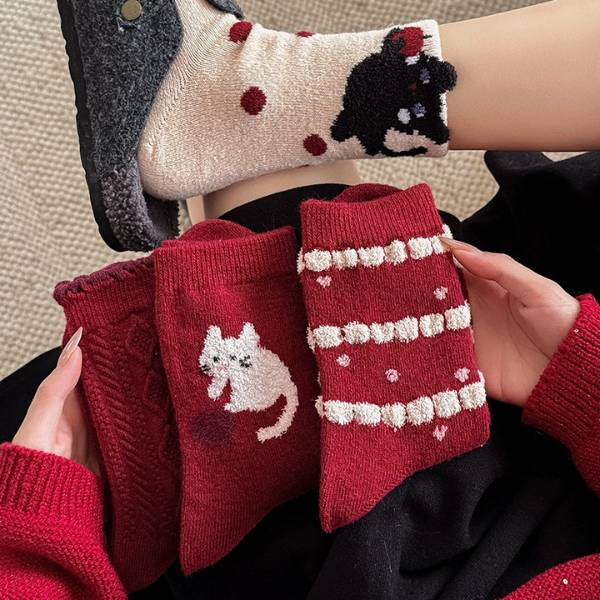 [ Set 8 Đôi ] Vớ Len Dài [ Len ] - 20410