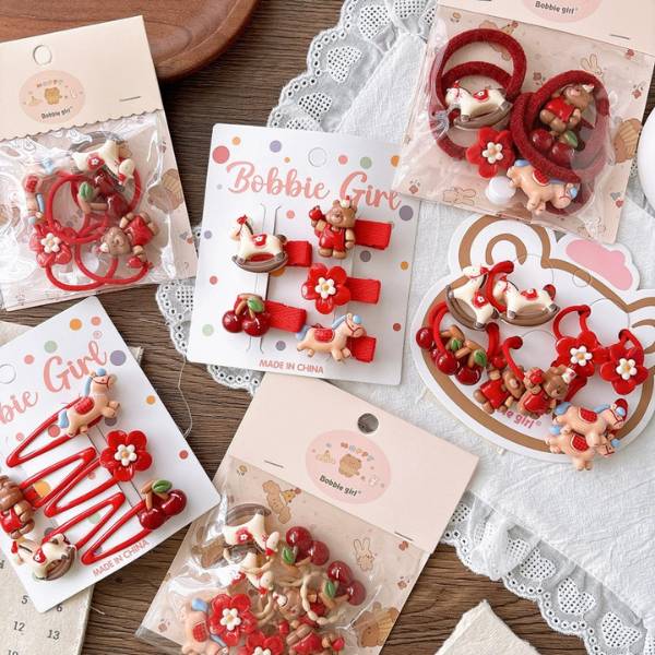 [ Set 12 Vỉ ] Kẹp Tóc / Cột Tóc - 20505