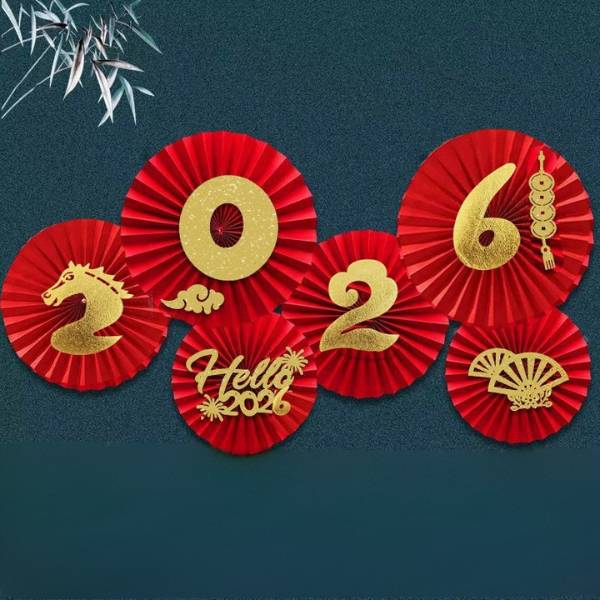 [ Set 10 Bộ ] Quạt Trang Trí Năm Mới [ Bộ Vật Liệu ] - 20531