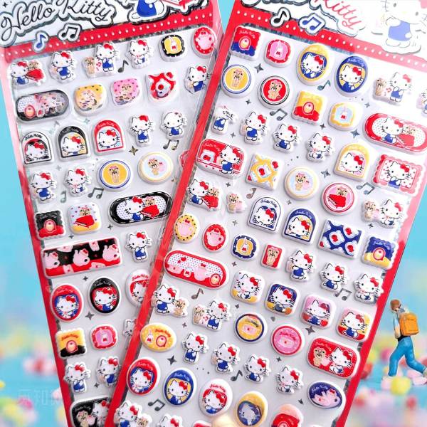 [ Set 12 Túi ] Sticker Nổi Hello Kitty - 20903
