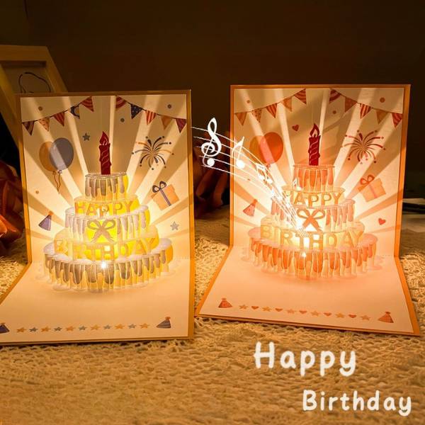 [ Set 10 Cái ] Thiệp 3D [ Led + Nhạc ] - 21385