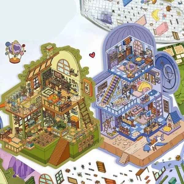 [ Set 10 Túi ] Sticker Trang Trí 3D [ 26.3*20cm ] - R21521