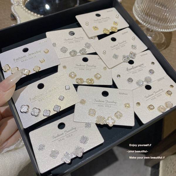 [ Set 5 Vỉ ] Bông Tai [ Titan ] - 21558