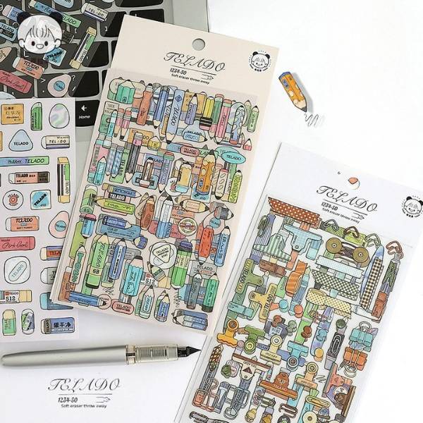 [ Set 6 Túi ] Sticker [ Túi 4 Tấm ] - 21586