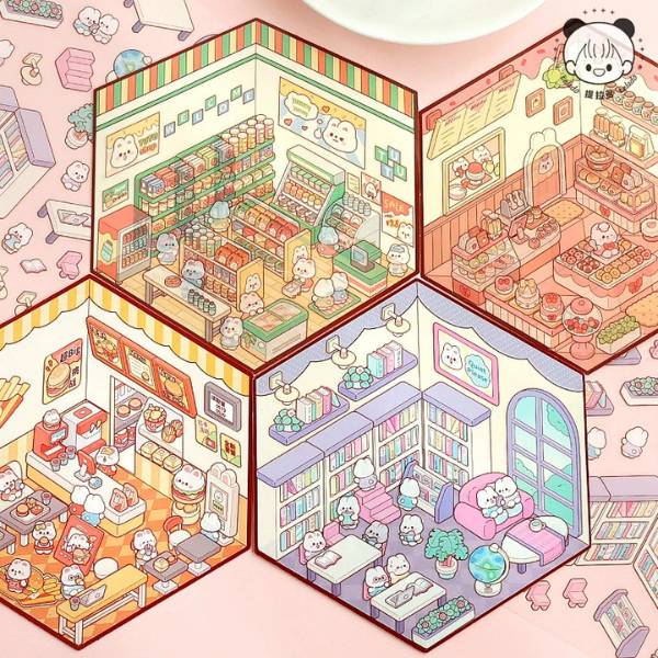 [ Set 12 Túi ] Sticker Trang Trí 3D [ 12.8*17cm ] - R21585