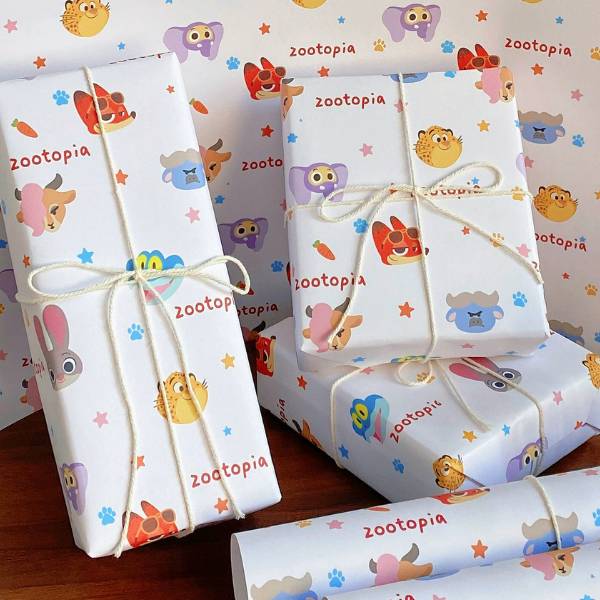 [ Set 10 Xấp ] Giấy Gói Quà Zootopia [ 50*70cm / Xấp 6 Tờ ] - 22112
