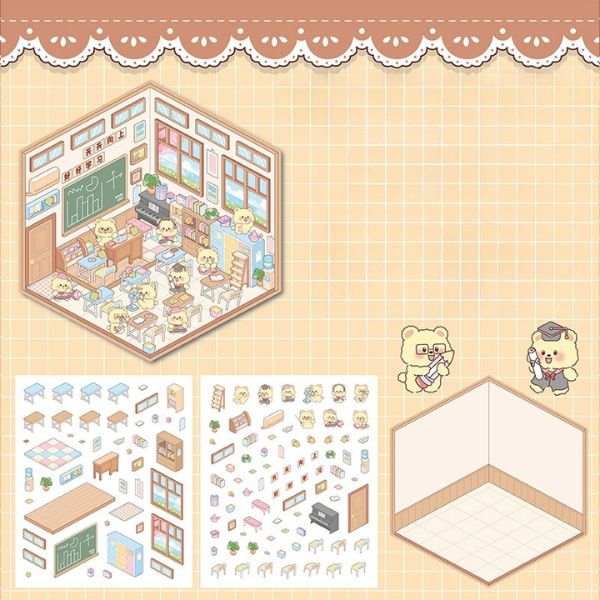 [ Set 12 Túi ] Sticker Trang Trí 3D [ 12.2*13.1cm ] - 96228