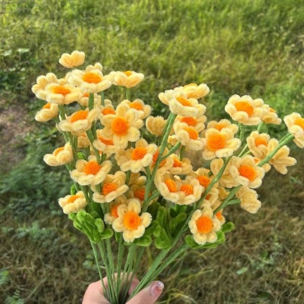 [ Set 50 Hoa / 10 Nhánh ] Hoa Cúc Kẽm Nhung [ Đã Hoàn Thiện ] - 18179