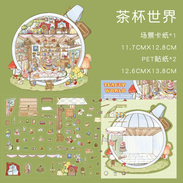 [ Set 10 Túi ] Sticker Trang Trí 3D [ 36 Mẫu ] - 935193