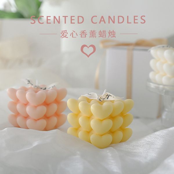 [ Set 5 Hộp ] Nến Thơm Lập Phương Trái Tim [ Mix Nhiều Mùi Hương ] - 922404