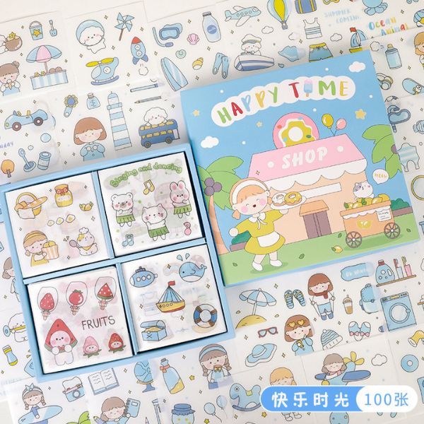 [ Set 10 Hộp ] Sticker [ Hộp 100 Tấm ] - 922616