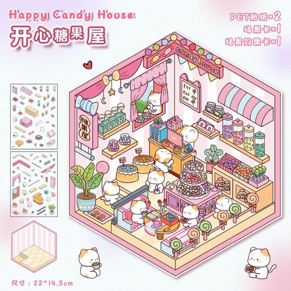 [ Set 20 Bộ ] Sticker Trang Trí 3D [ 21 x 14cm ] - 922803
