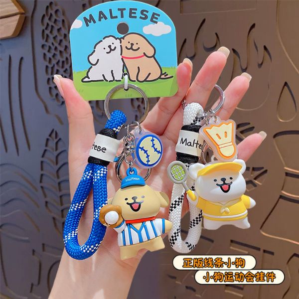 [ Set 4 Cái ] Móc Khóa Cún Maltese Cao Cấp - 922864