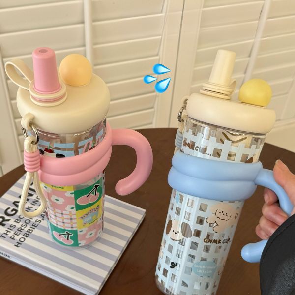 [ Set 2 Cái ] Bình Nước Caro ( 800ml - Kèm Móc Khóa ) - 921246