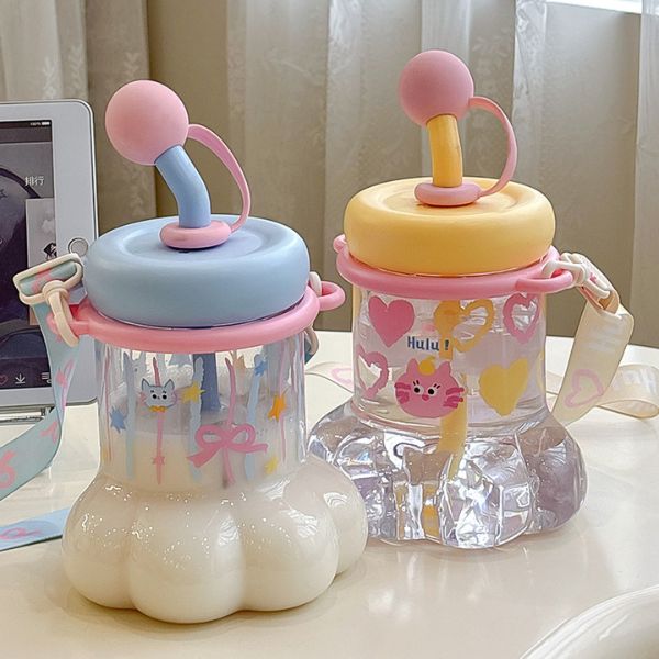 [ Set 2 Cái ] Bình Nước Chân Mèo [ 1000ml ] - 922971