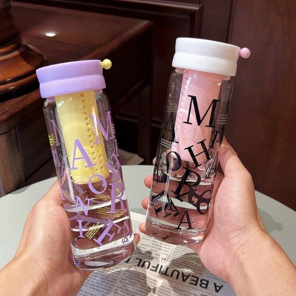 [ Set 2 Cái ] Bình Nước Thủy Tinh Beidi [ 520ml - Kèm Hộp Màu ] - 922995