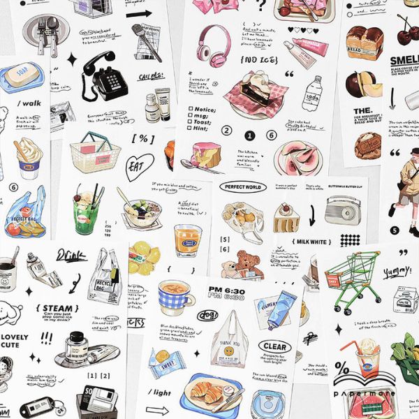 [ Set 12 Túi ] Sticker Vintage [ 1 Túi 2 Tấm ] - 935043