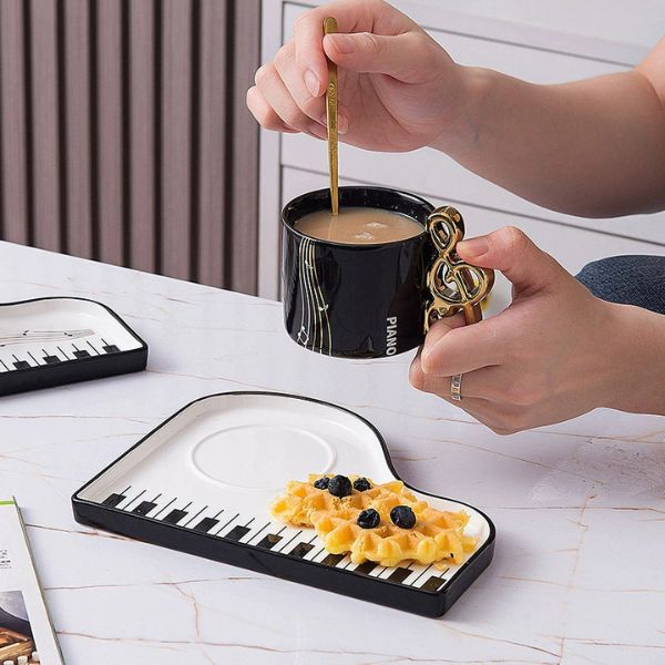 [ Set 2 Cái ] Ly Cốc Sứ [ Hộp Đẹp - Kèm Đĩa Lót Như Ảnh ] - 935408