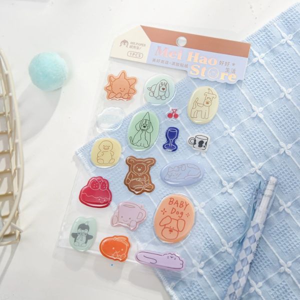 [ Set 12 Túi ] Sticker 3D Nổi - 95946