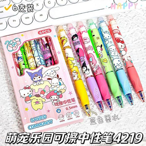 [ Set 5 Hộp ] Bút Bi Xoá Được [ Hộp 6 Cây - Xanh ] - 16436
