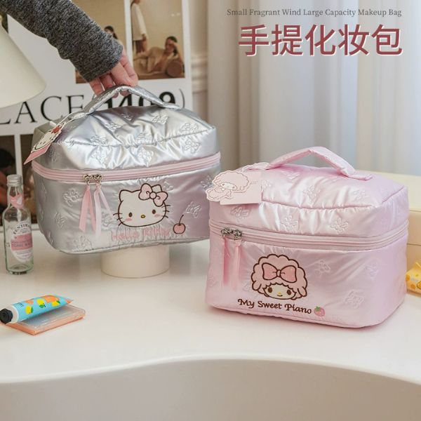 [ Set 2 Cái ] Túi Đựng Mỹ Phẩm / Dụng Cụ Trang Điểm Hello Kitty - 17489