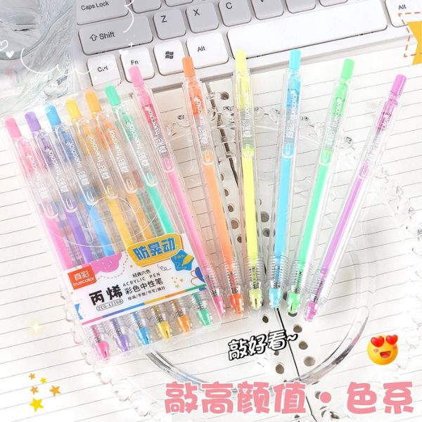 [ Set 6 Hộp ] Bút Bi Màu [ 0.5mm - Hộp 6 Cây ] - 17557