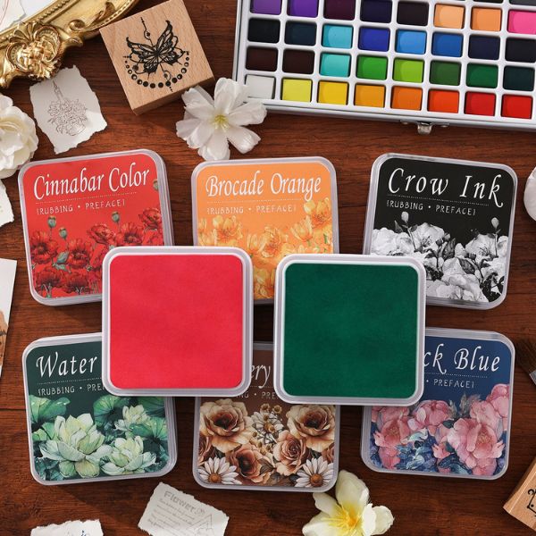 [ Set 2 Hộp ] Mực Con Dấu Gỗ - 17577