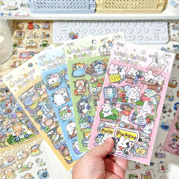 [ Set 12 Túi ] Sticker Cute [ 1 Túi 4 Tấm ] - 17580