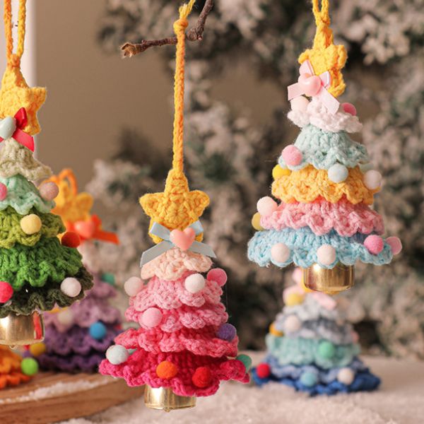 [ Set 5 Cái ] Móc Khoá Cây Thông Noel Len - 17681