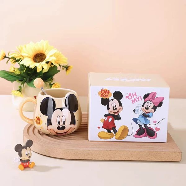 [ Set 2 Cái ] Ly Cốc Sứ [ Kèm Thia + Hộp Màu ] - 17861